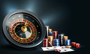 Studio dealer live casino sky77 dengan meja blackjack dan roulette